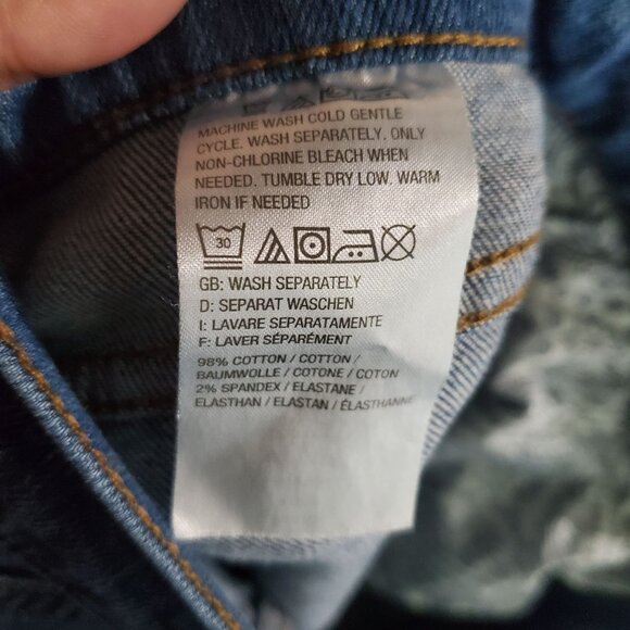 Denim & Co Jeans Womens 20W Blue Straight-Leg Stretch Denim Cuffed Ankle - Picture 4 of 12